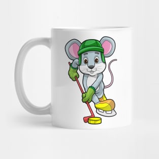 Mouse at Ice hockey with Ice hockey stick Mug